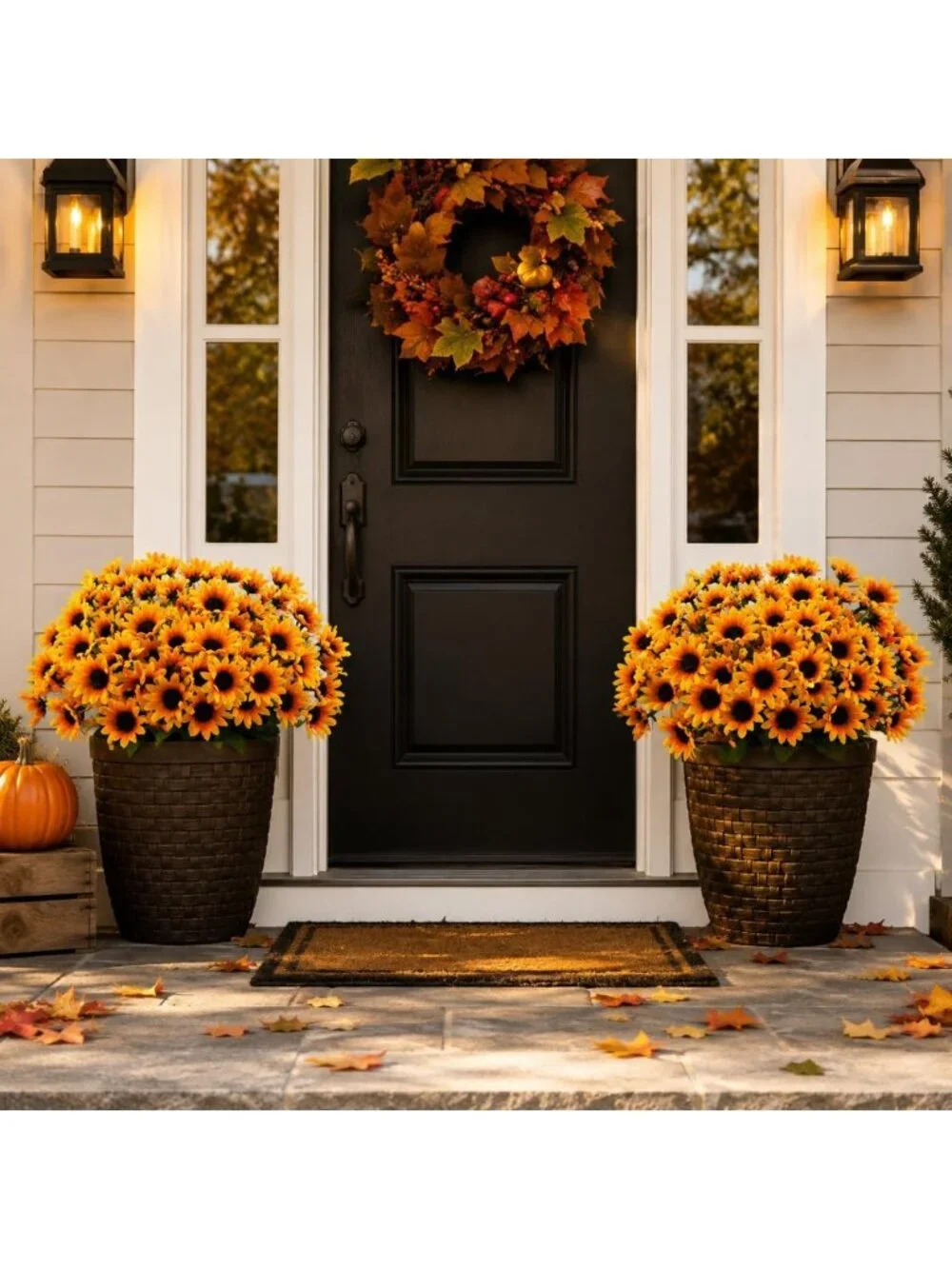 72 Bundles of Vibrant Sunflowers - Artificial Flowers for Outdoor Fall Decor